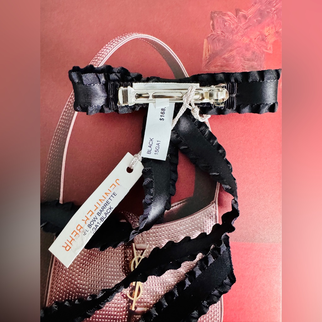 Jennifer Behr *New* Black Scalloped Edges Hair Bow/ Accessory — image 3 of 8
